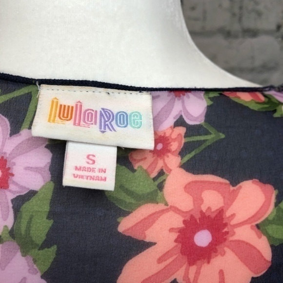 LULAROE Floral Shirley Kimono Small - Picture 6 of 7